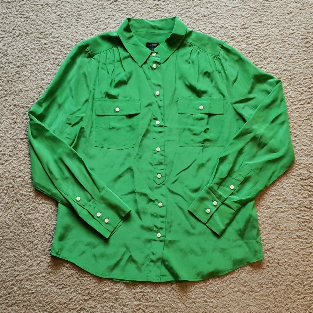 J. Crew SILK button down Dress Shirt